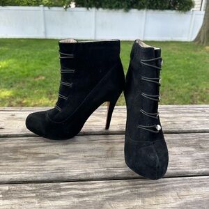 Black platform boots